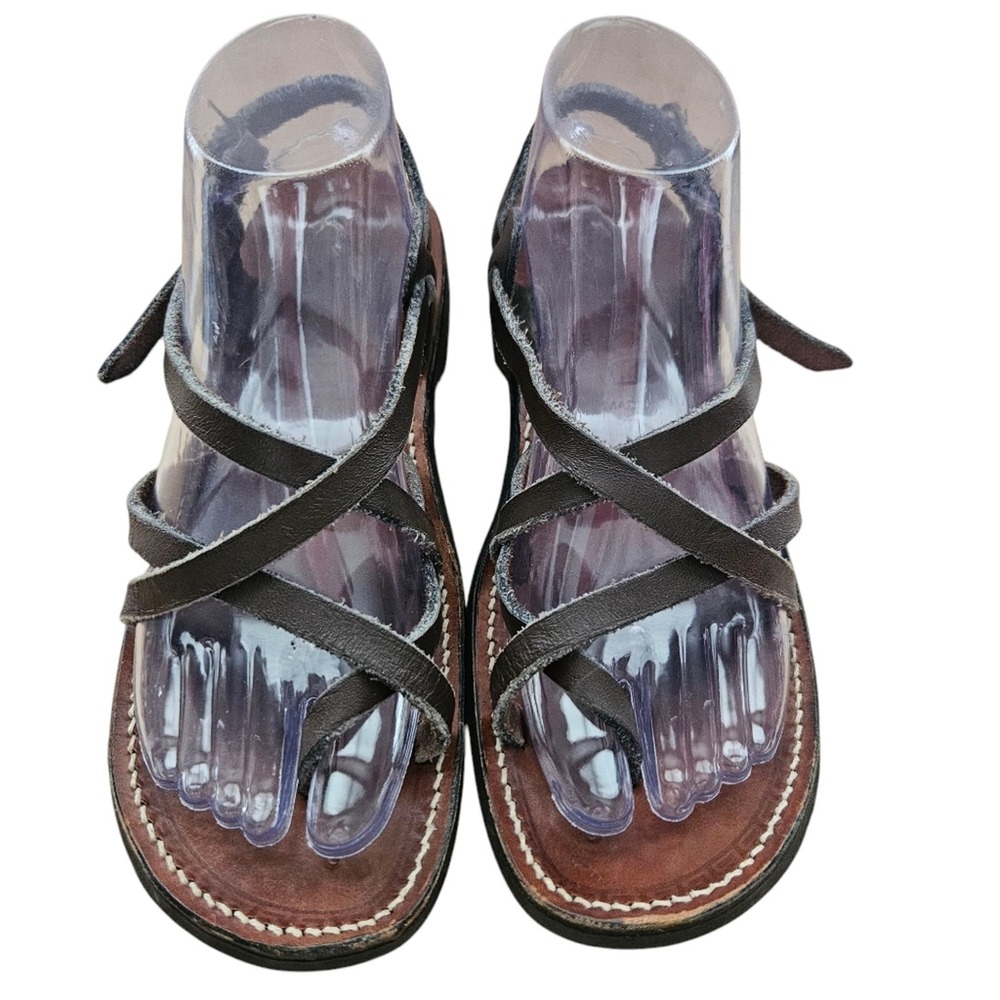 NIMROD Israeli Sandals 100% Leather Strappy‎ Handmade Sz 9.5